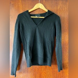Vintage INC black hooded cashmere sweater